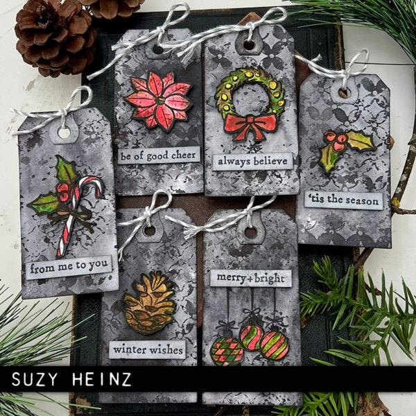 Stampers Anonymous - Tim Holtz Collection - Cling Stamps - Christmas Doodles