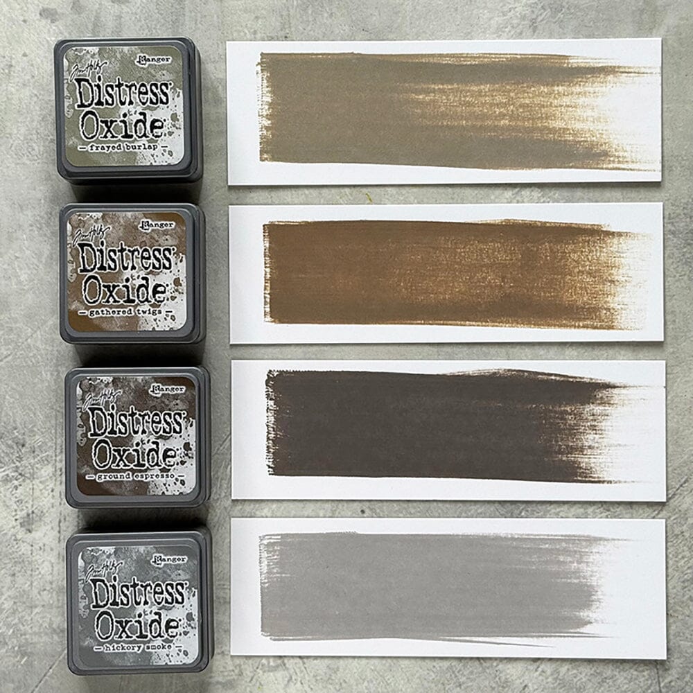 Tim Holtz - Bundle  - Distress Mini Oxide Ink set #7 - 12 + 1 pk Tiny ink blending tool  + 2 stk mini distress storage tins - Forhåndsbestilling