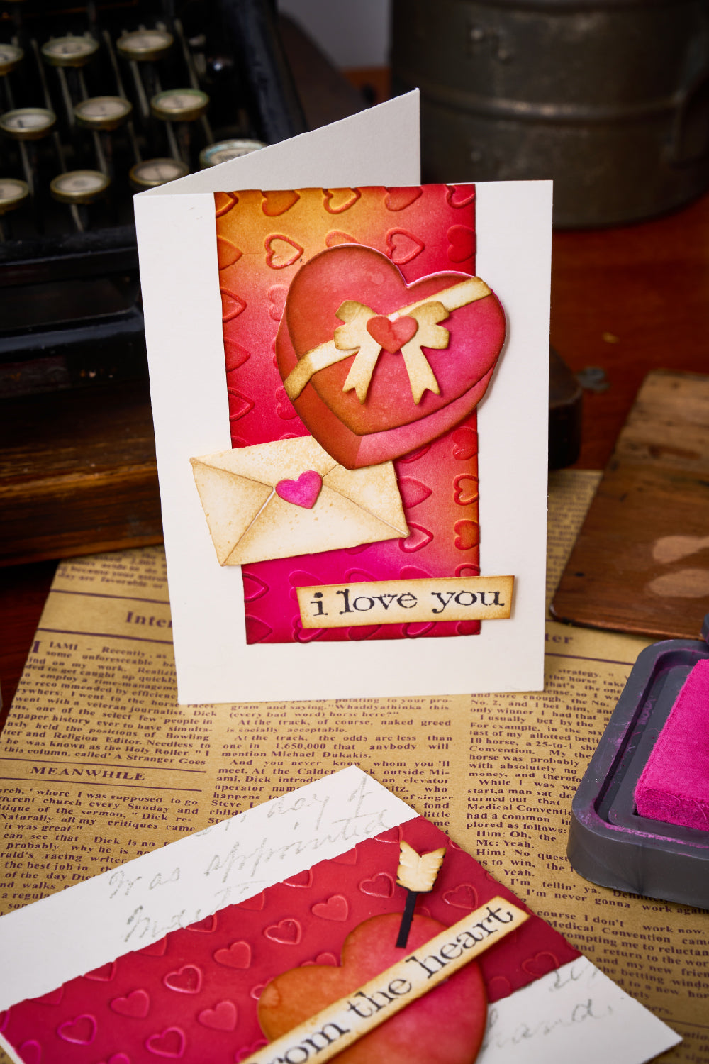 Sizzix -  Tim Holtz - Love Notes Sidekick Dies and Texture Fade
