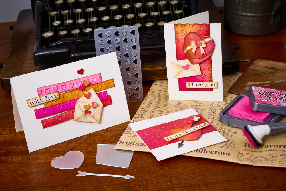 Sizzix -  Tim Holtz - Love Notes Sidekick Dies and Texture Fade