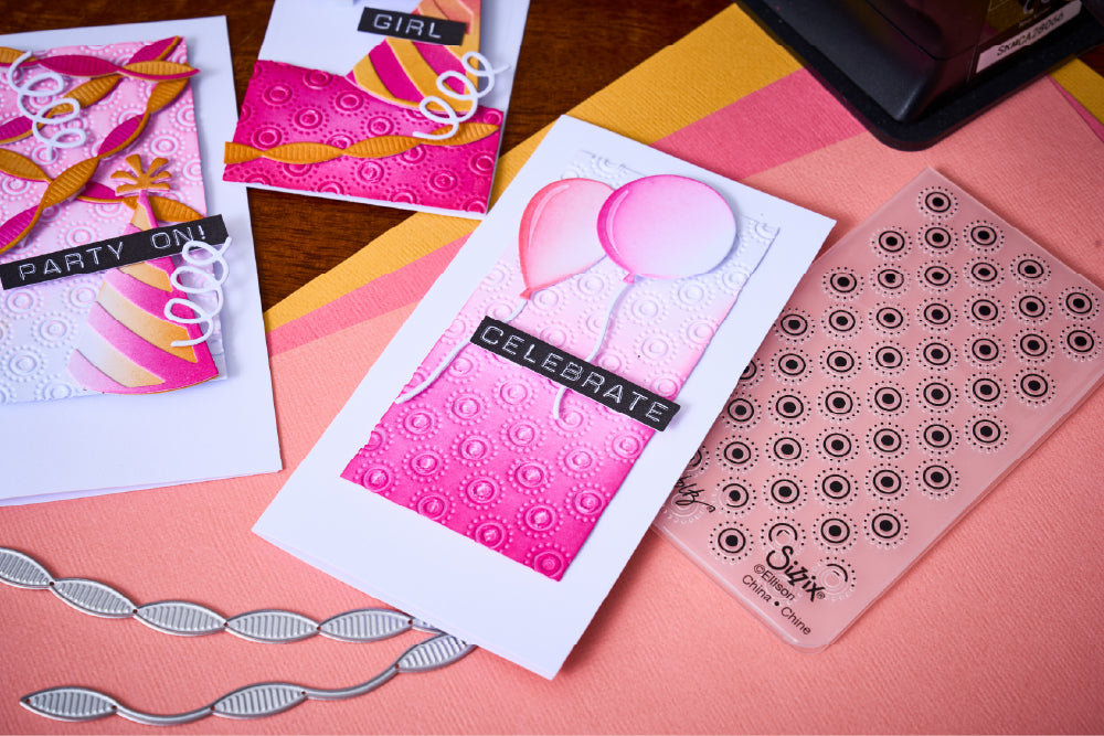 Sizzix -  Tim Holtz - Celebrate Sidekick Dies and Texture Fade