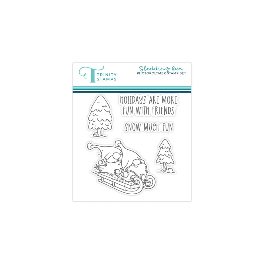 Trinity stamps - Clear stamps - Sledding Fun