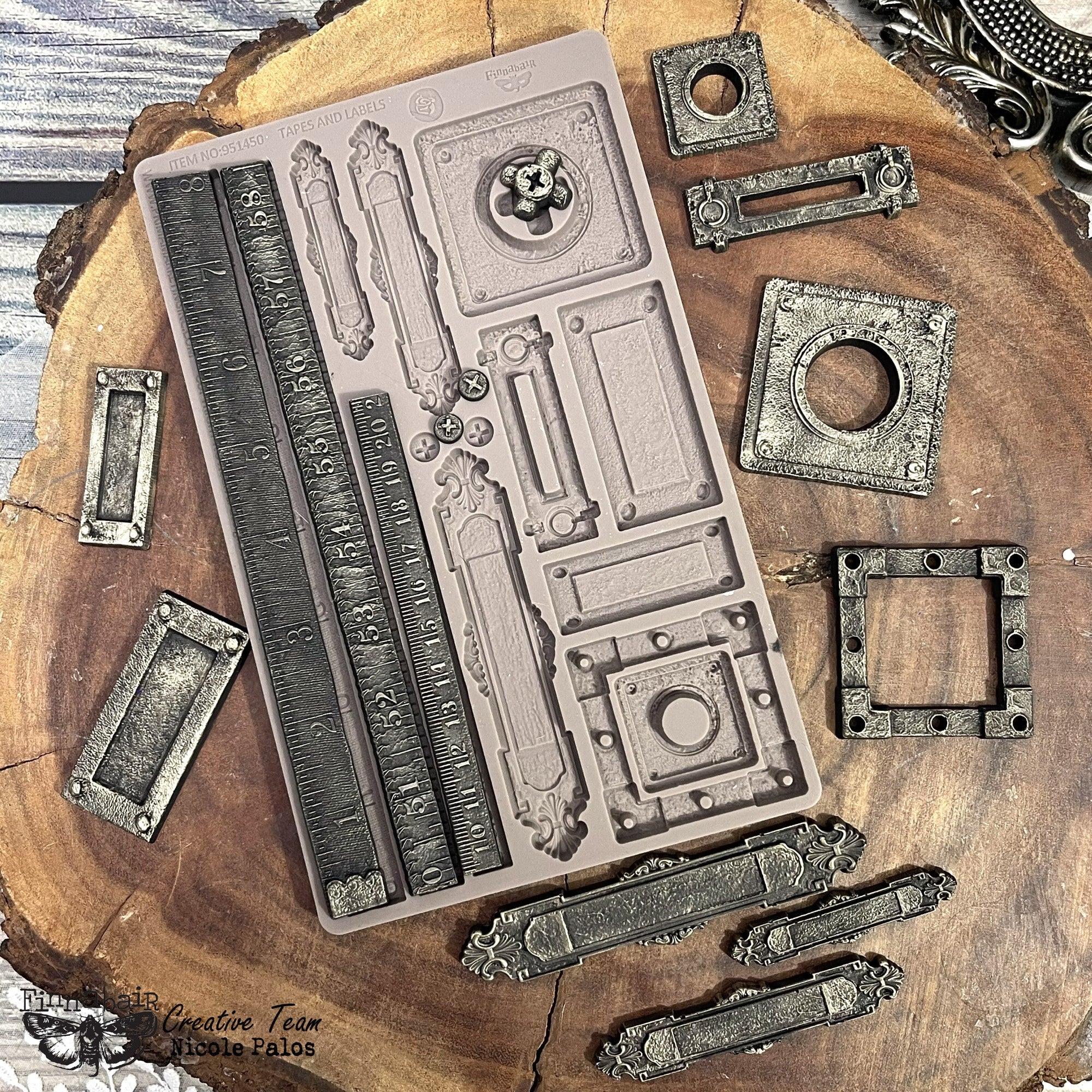 Prima - Finnabair Decor Mould - Tapes And Labels