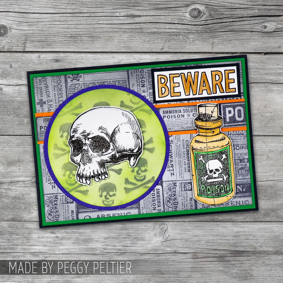 Tim Holtz - Mixed Media Set - Stamp/Stencil - Foreboding