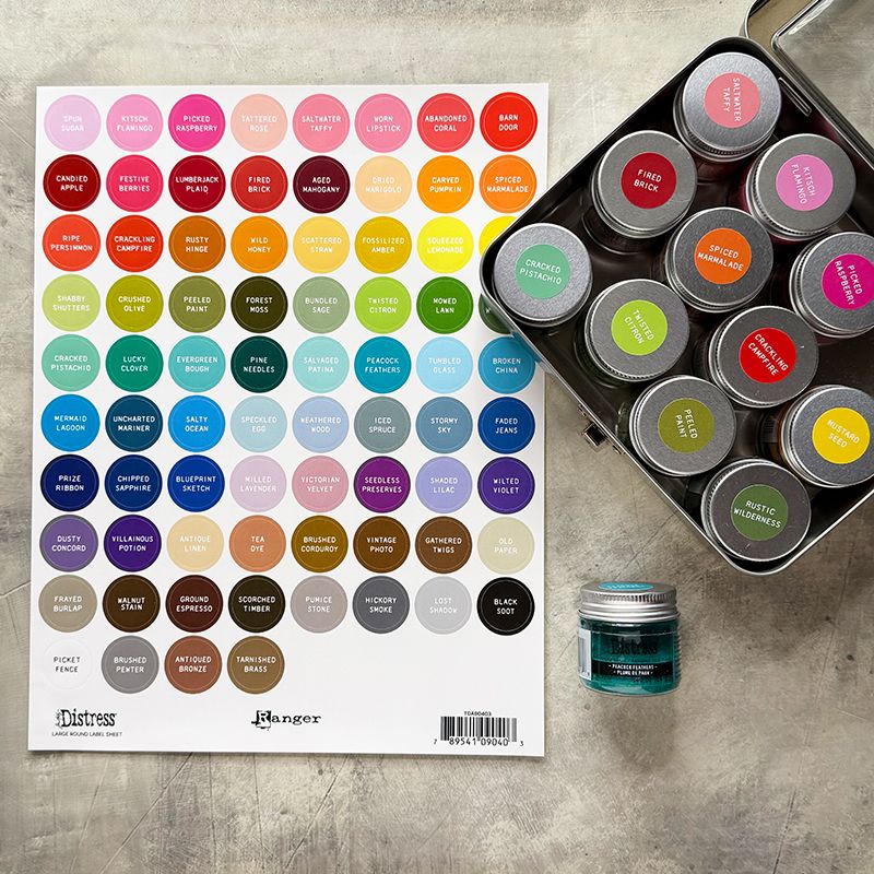 Tim Holtz - Assorted Label Sheets - White print