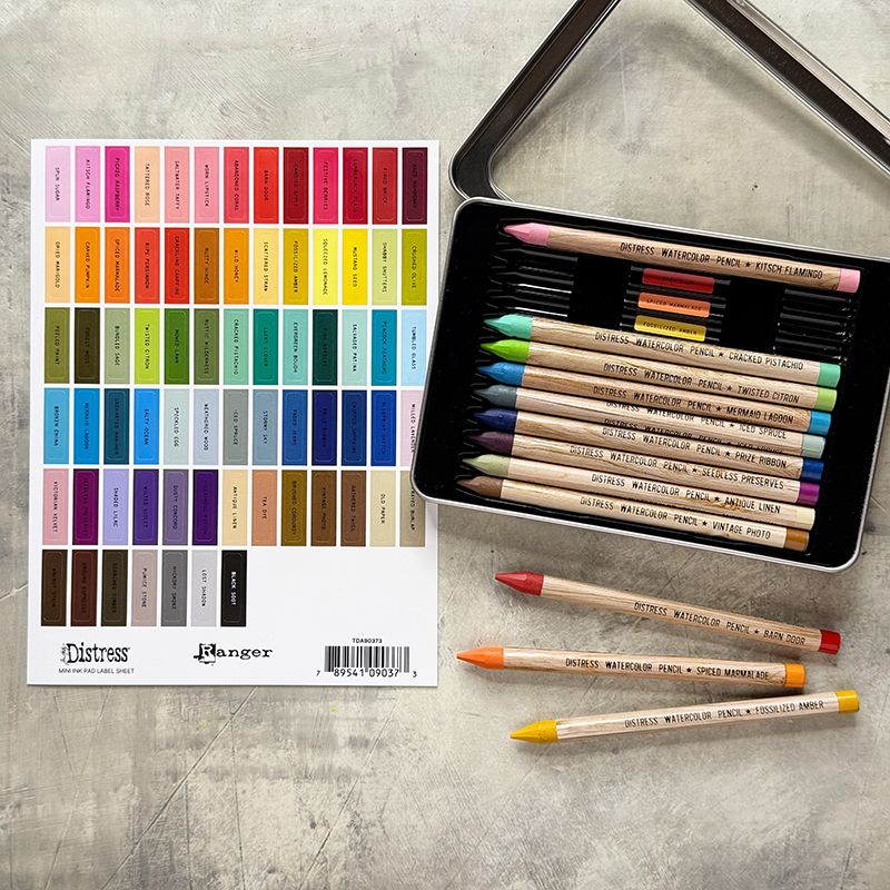 Tim Holtz - Distress Label Sheets - Mini Ink Pad - Black print