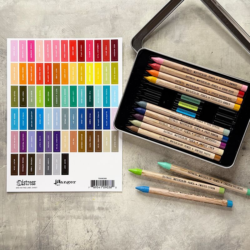 Tim Holtz - Distress Label Sheets - Mini Ink Pad - White print