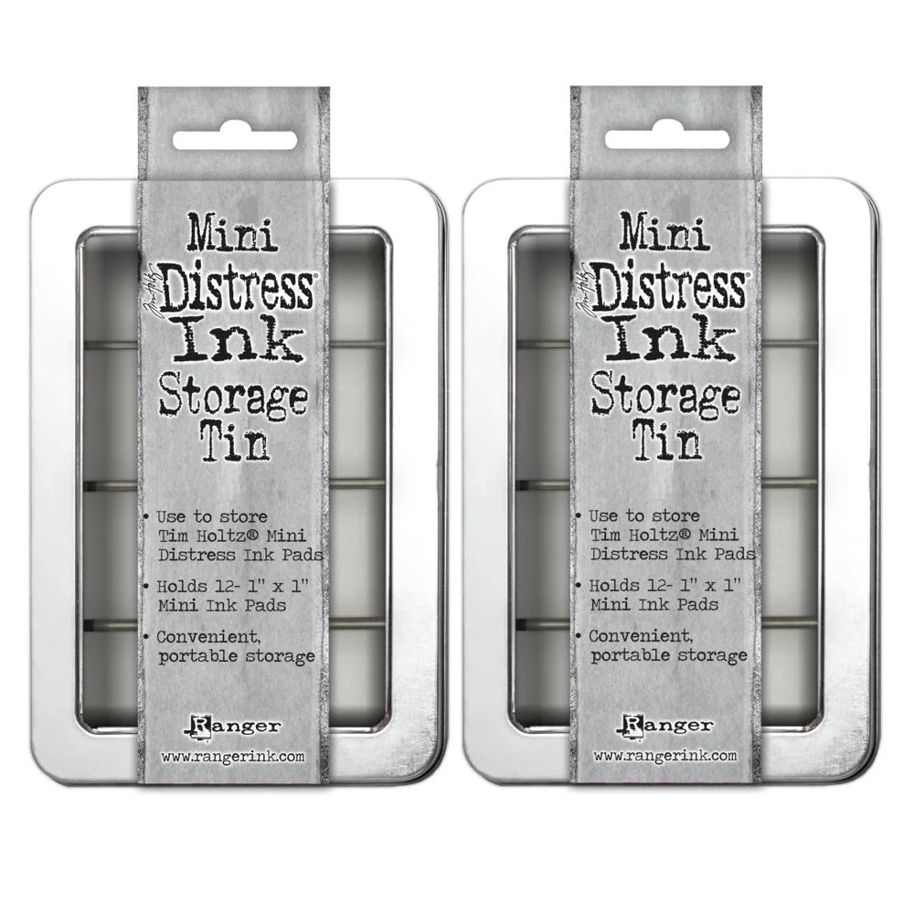 Tim Holtz - Bundle  - Distress Mini Oxide Ink set #7 - 12 + 1 pk Tiny ink blending tool  + 2 stk mini distress storage tins - Forhåndsbestilling