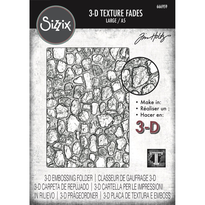 Sizzix/Tim Holtz - 3D Embossing Folder - Vault - Cobblestone Large A5