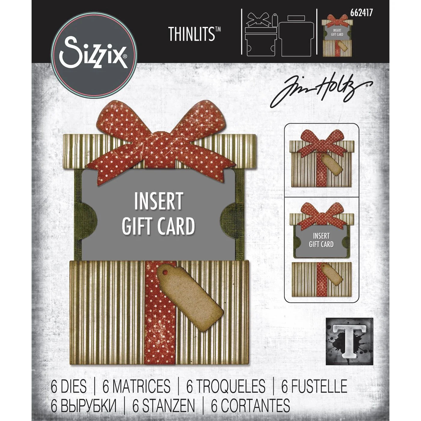 Sizzix - Tim Holtz Alterations - Thinlits - Gift Card Dies