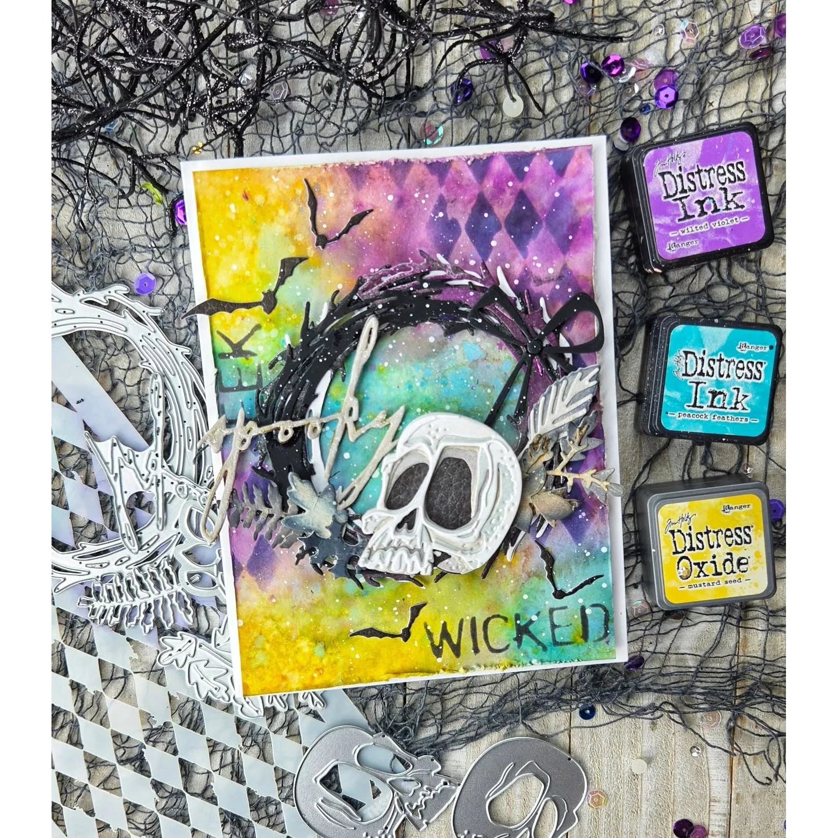 Sizzix - Tim Holtz - Thinlits Dies - Classic Halloween Handwriting