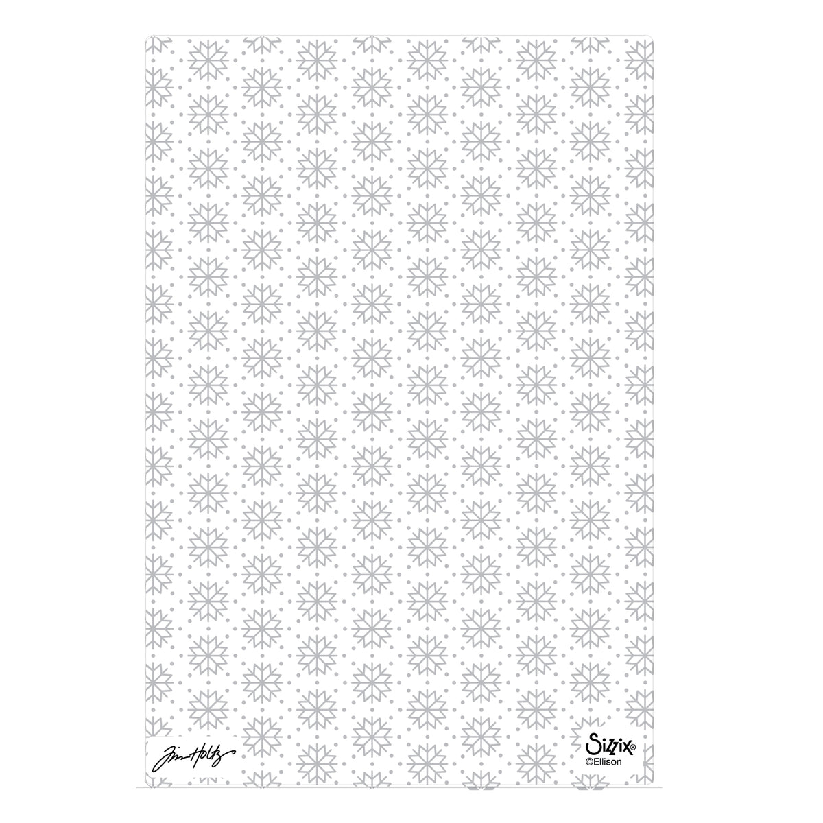 Sizzix - Tim Holtz - 2D Texture Fades w/ A5 Embossing Folder Vault - Snowflakes 3 Large