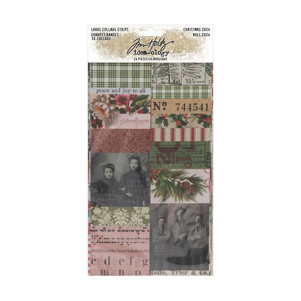 Tim Holtz - Idea-ology -  Christmas 2024  - Christmas Large Collage Strips