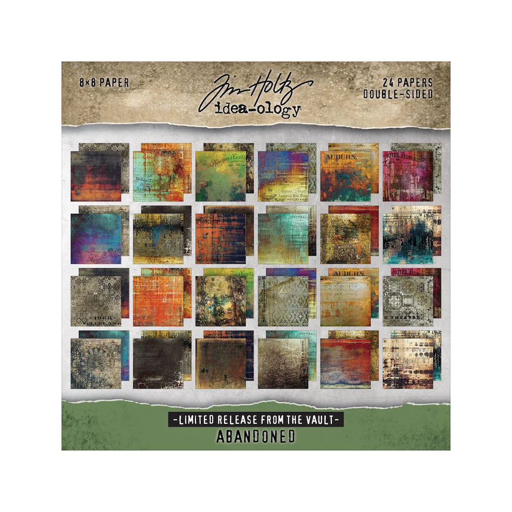 Tim Holtz - Idea-ology - Paper Pad 8x8" - Abandoned - From the Vault 2025
