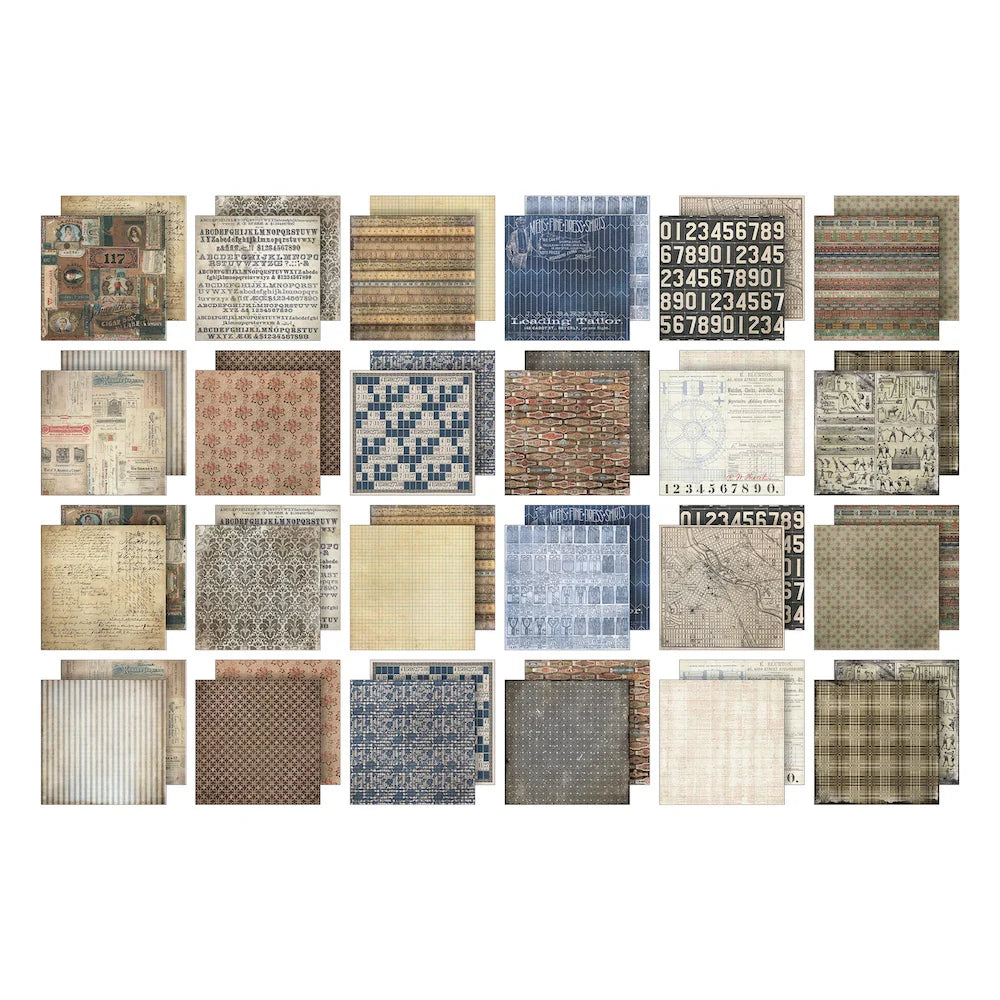 Tim Holtz - Idea-ology - Paper pad 12x12"- Dapper - From the Vault 2025