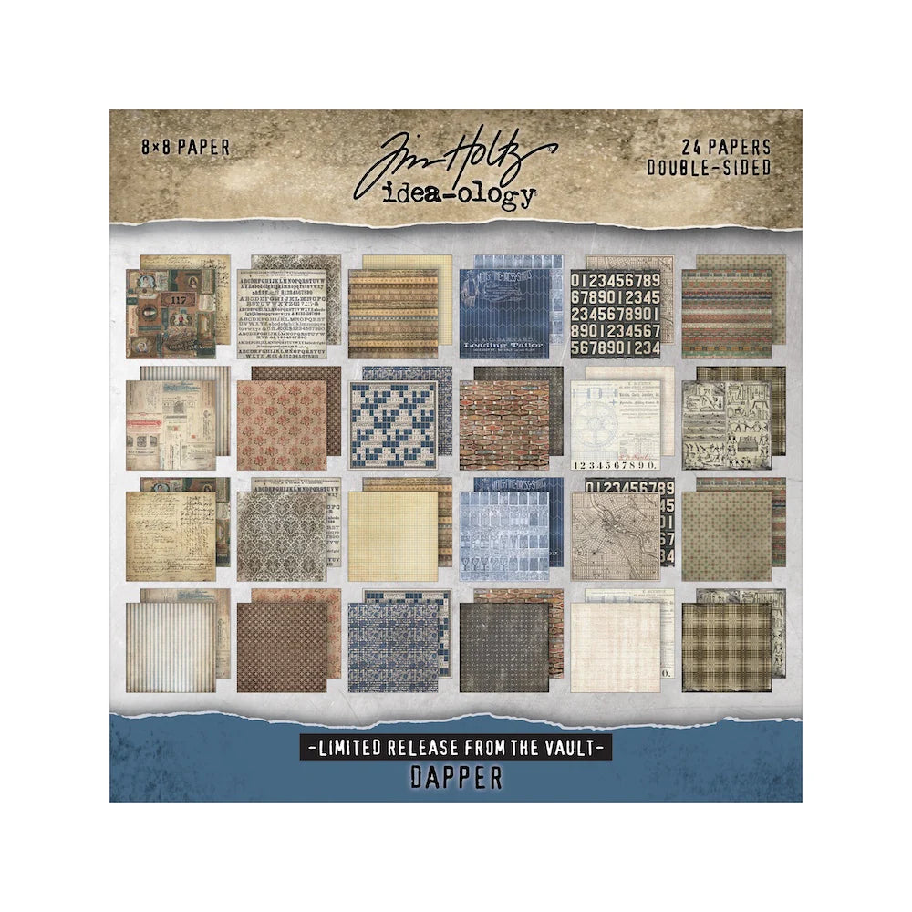 Tim Holtz - Idea-ology - Paper Pad 8x8" - Dapper - From the Vault 2025