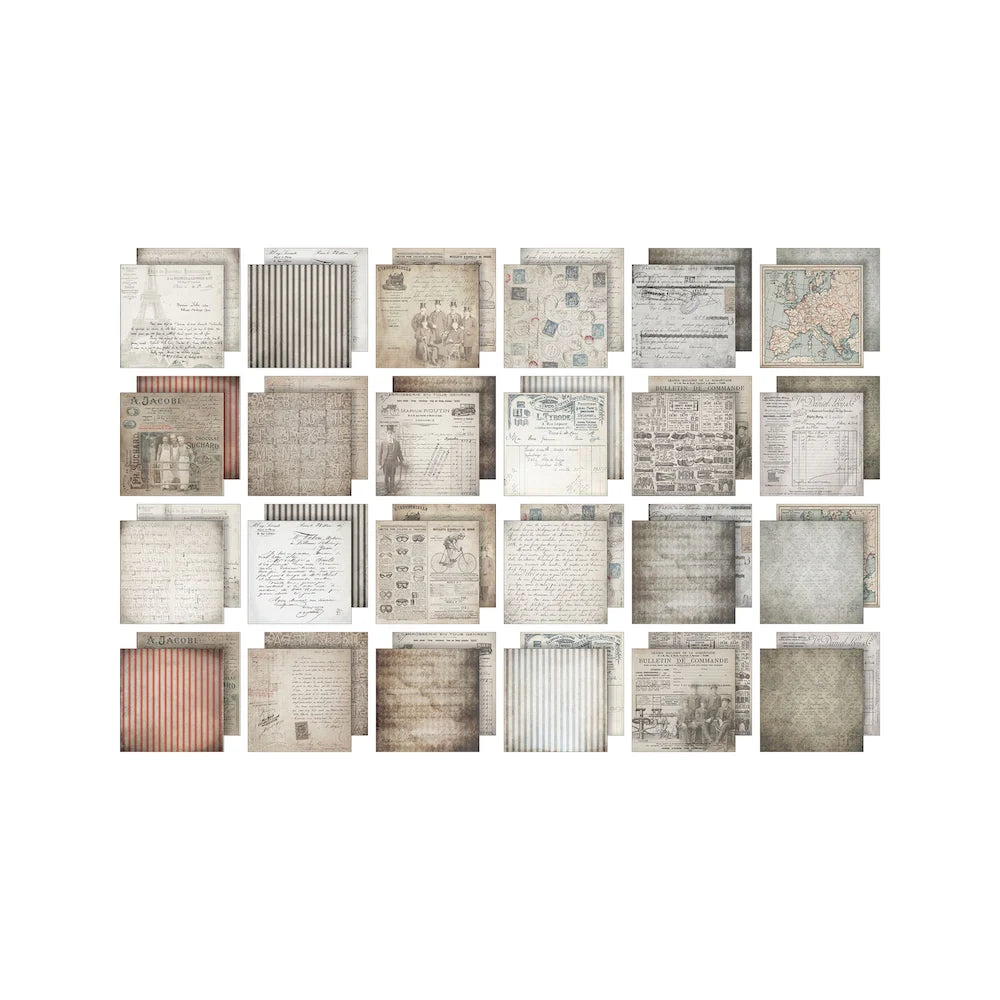 Tim Holtz - Idea-ology - Paper Pad 8x8" - French Industrial - From the Vault 2025