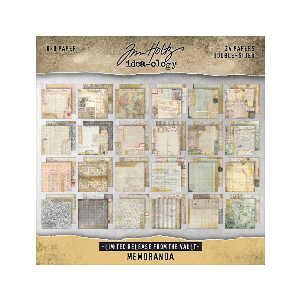 Tim Holtz - Idea-ology - Paper Pad 8x8" - Memoranda - From the Vault 2025