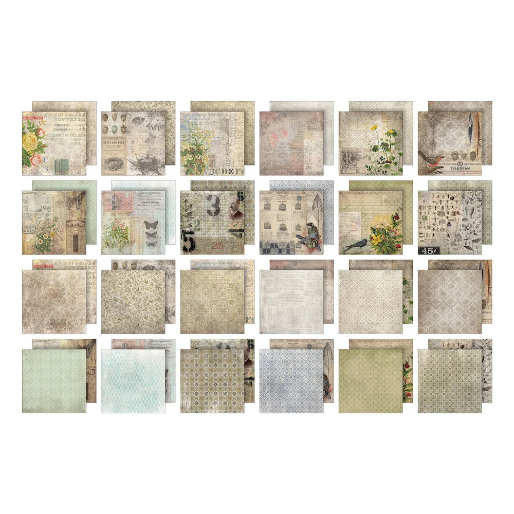 Tim Holtz - idea-ology - Paper Pad 12x12"- Wallflower - From the Vault 2025