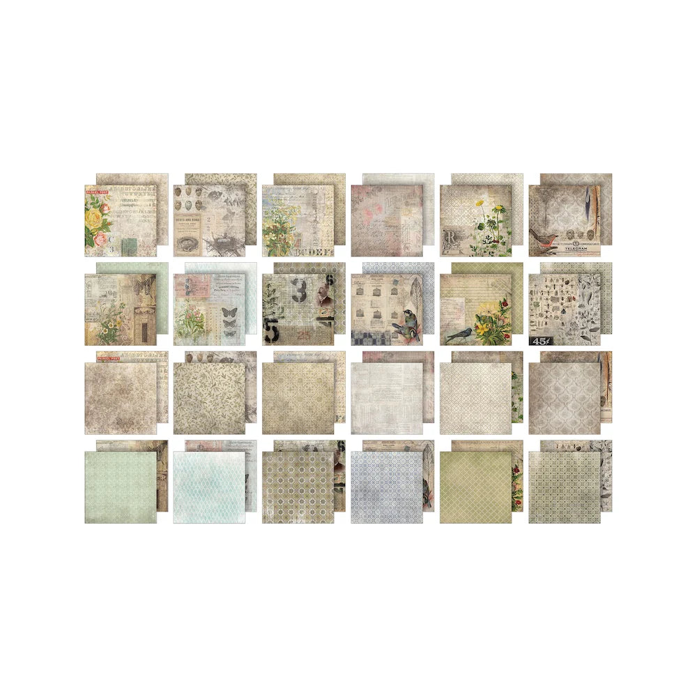 Tim Holtz - Idea-ology - Paper Pad  8x8" - Wallflower- From the Vault 2025
