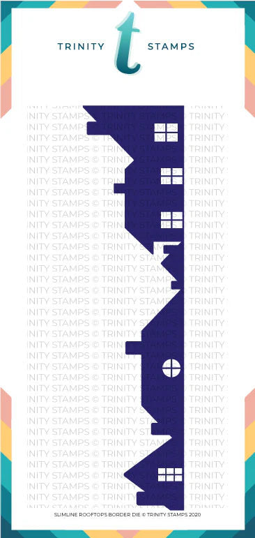 Trinity stamps - Dies - Rooftops Border Slimline