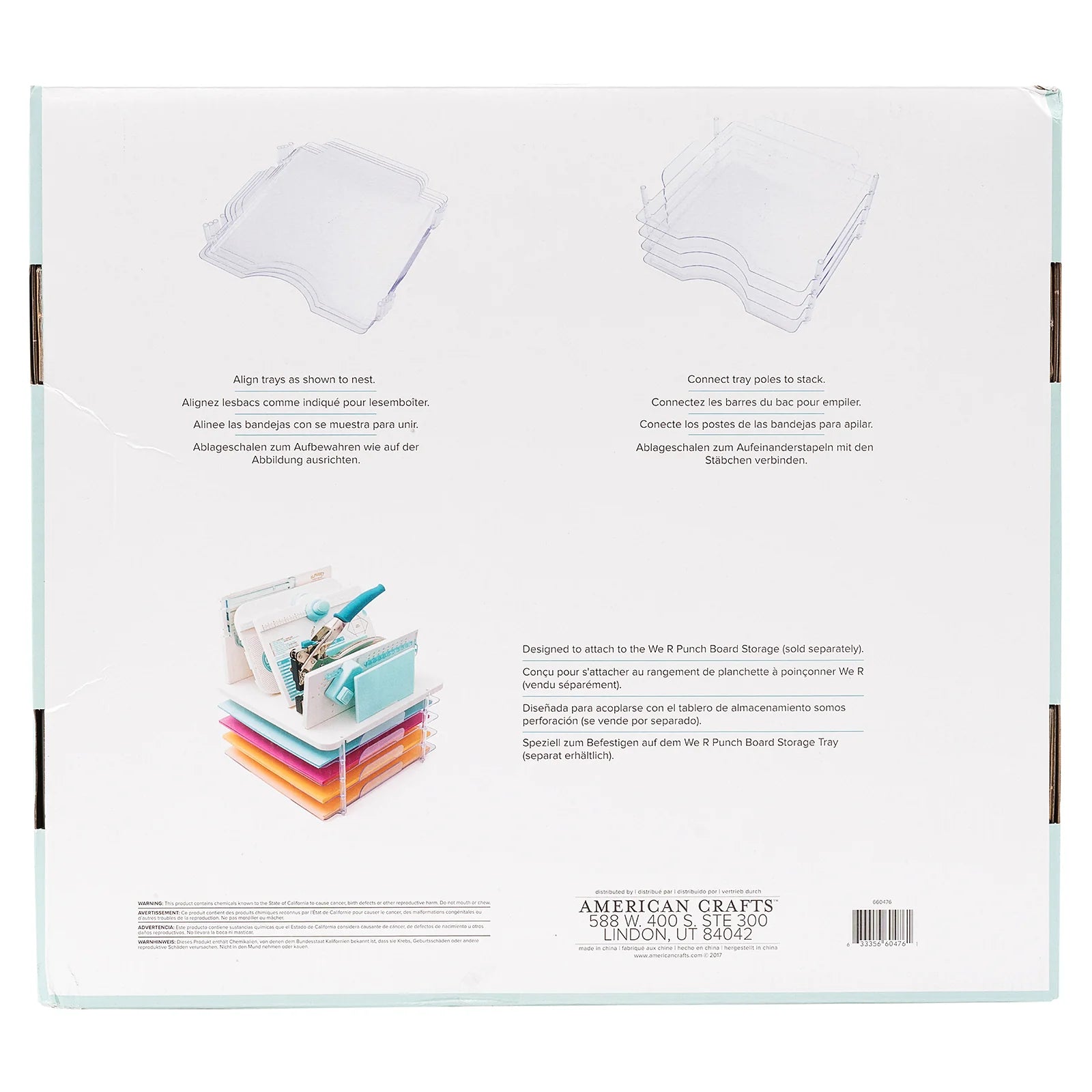 We R Memory Keepers - Clear Stackable Paper Trays - 4pk