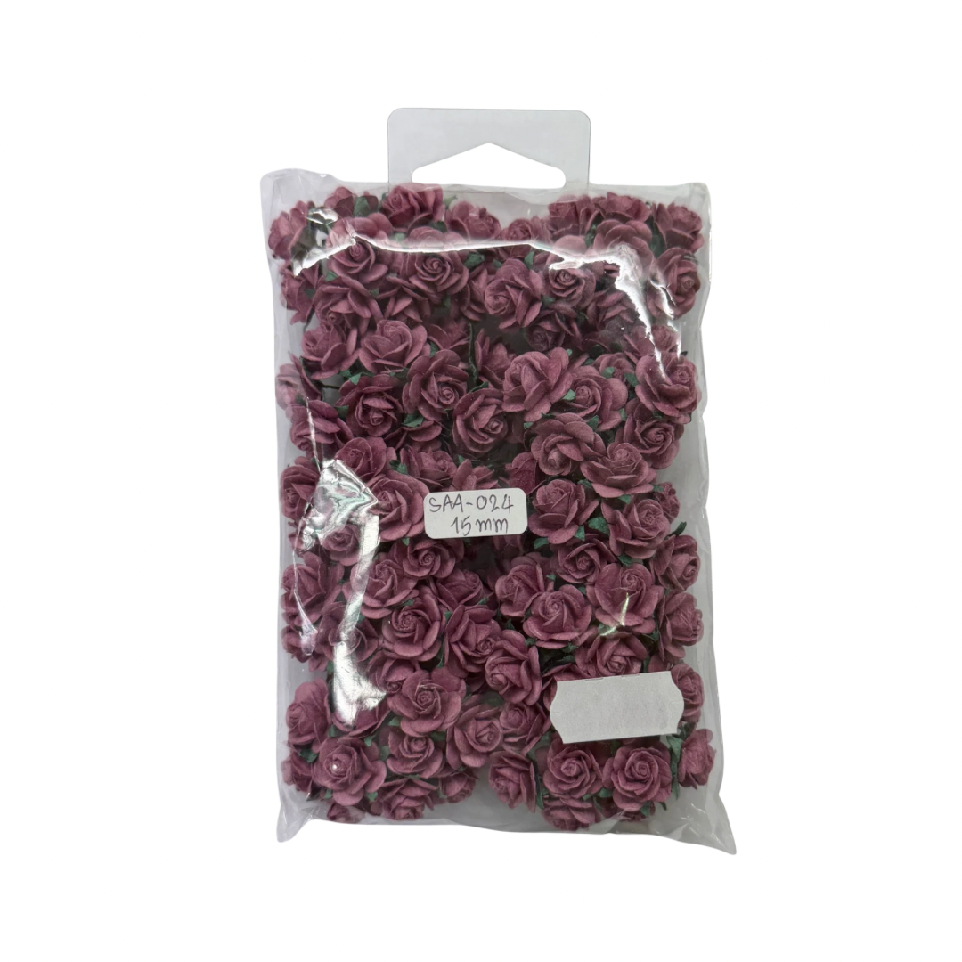 Wild Orchid - Roses 15mm - Dark Lilac