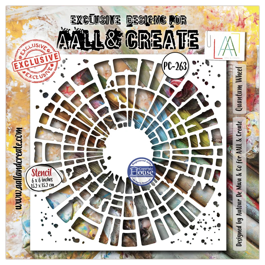 Aall and Create - Stencil - Quantum Wheel - 6 x 6"