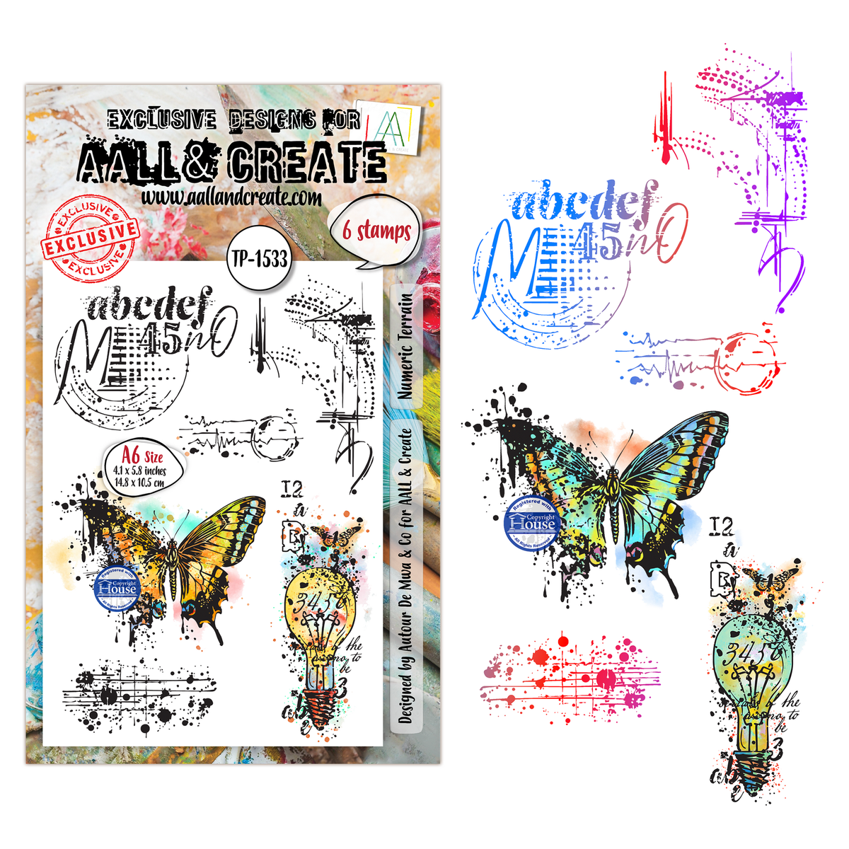 Aall and Create - Clear stamp set - Numeric Terrain by Autour De Mwa & Co