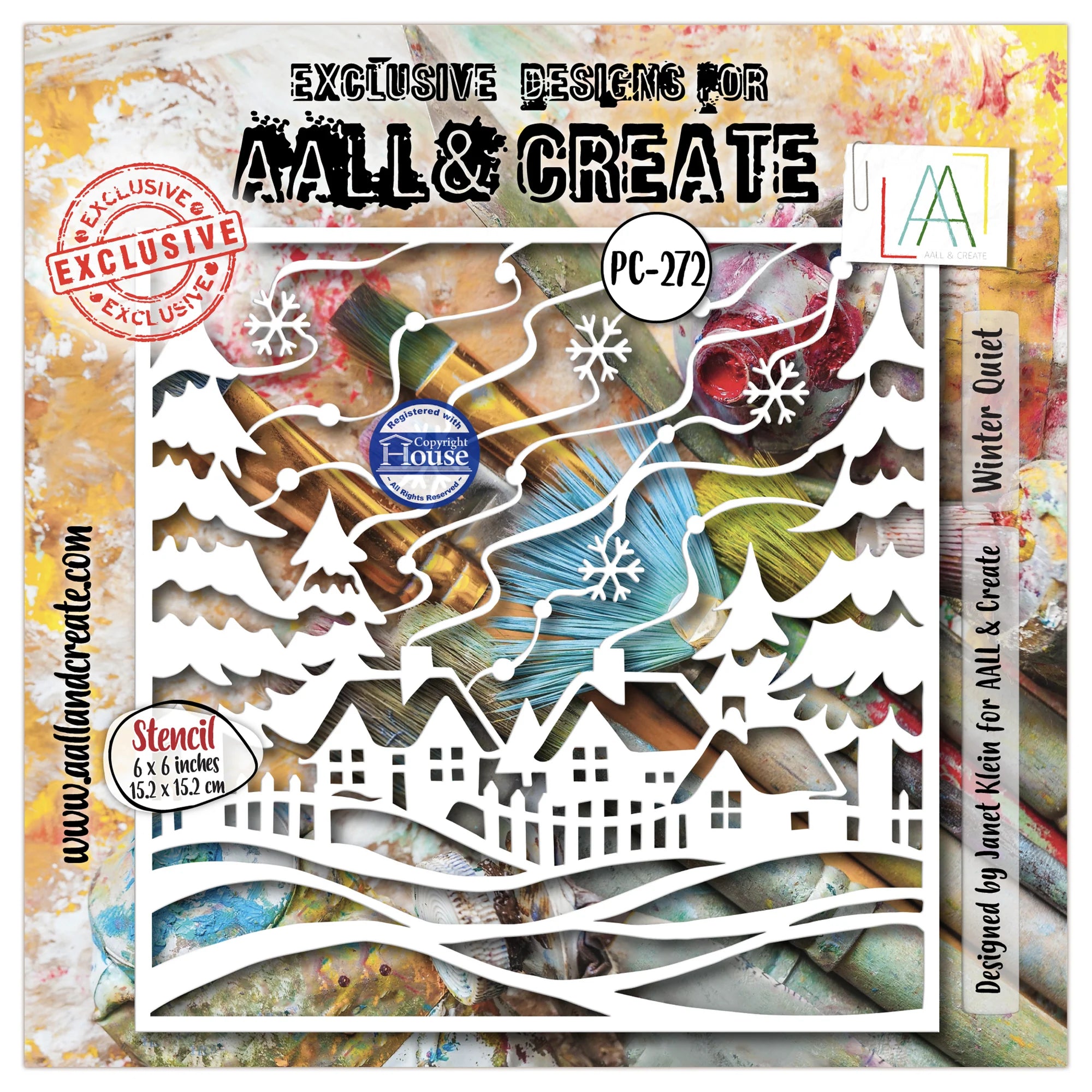 Aall and Create - Stencil - Winter Quiet - 6 x 6"