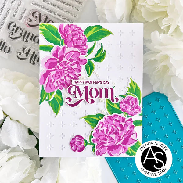 Alex Syberia - Layering  Stencil Set - Gorgeous Peonies