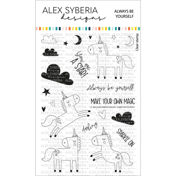 Alex Syberia Designs - Clear stamp set - Always be yourself - A6
