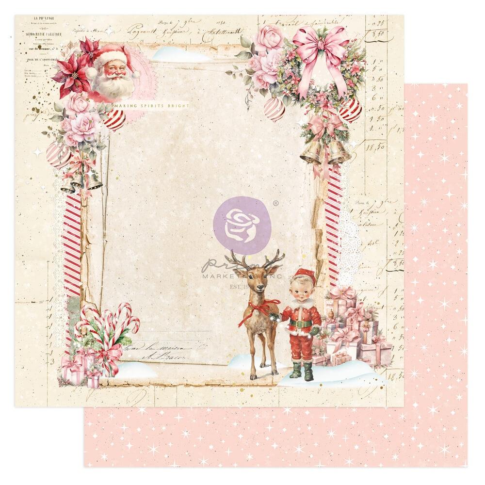 Prima - 25 & Peppermint - Always Bright  w/foil   -  12 x 12"