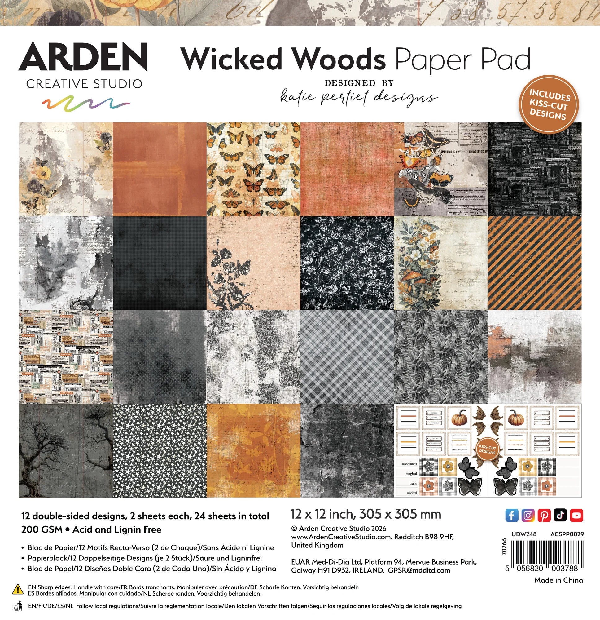 Arden Creative Studio - Wicked Woods - Paper Pad - 12 x 12"