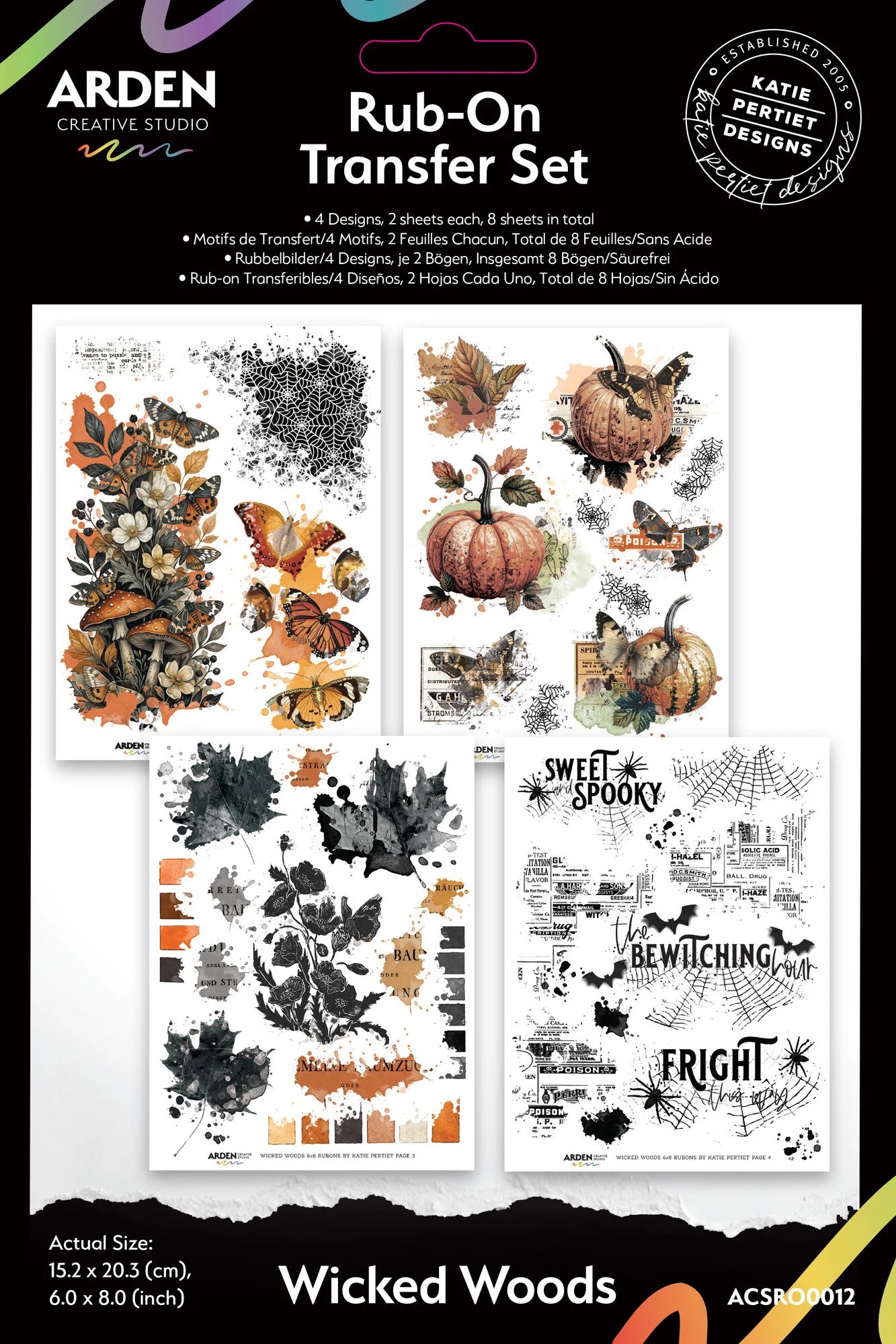 Arden Creative Studio - Wicked Woods - Rub-on transfer set