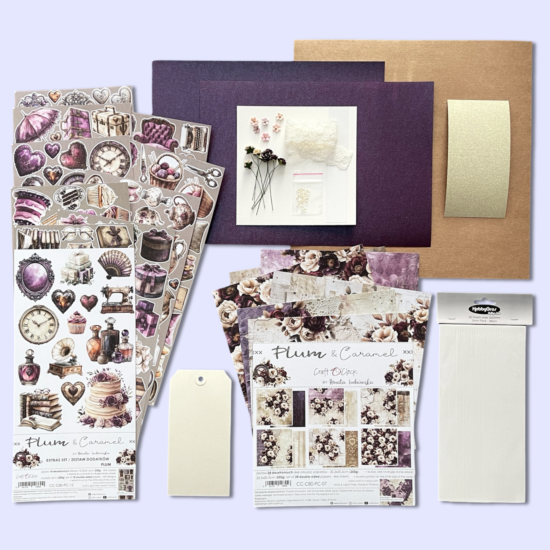 Scrap a Long med Birgit - Bursdagskort - Basic Kit + Dies Hurra og Vintage Leaves - Utsending starter 25/2