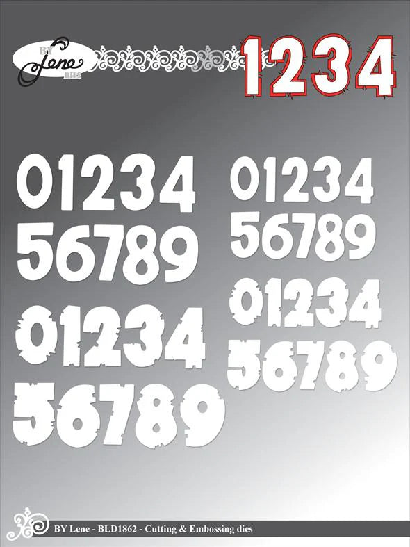 By Lene Design - Dies -  Numbers