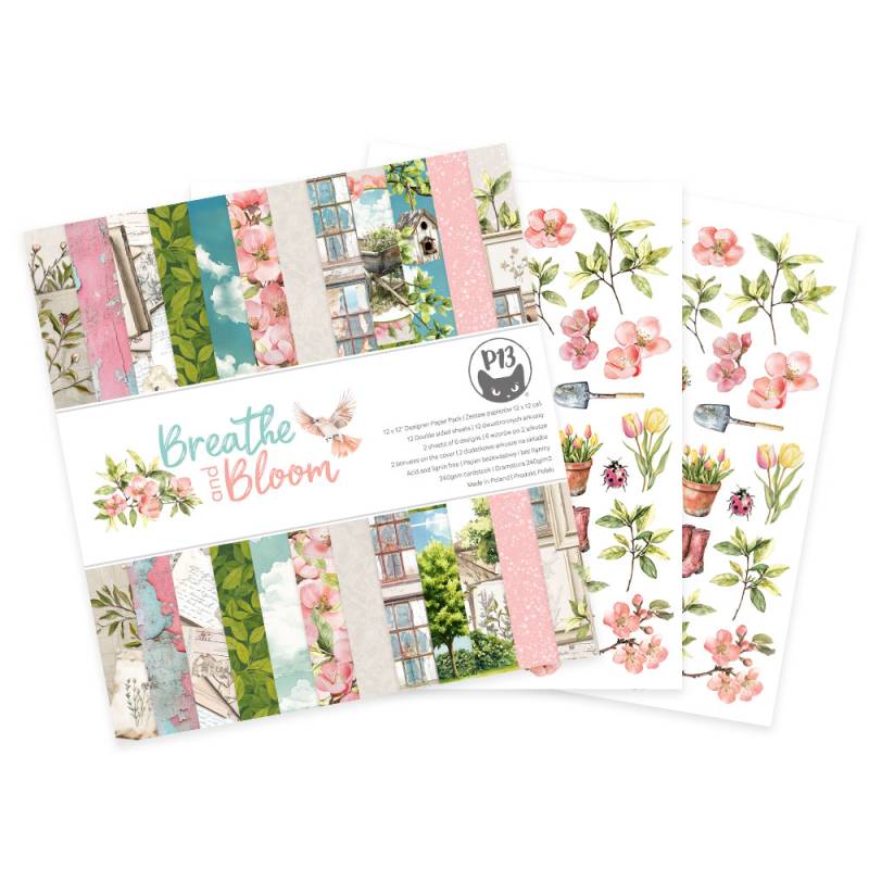 P13 - Breathe and Bloom - Paper Pad -  12 x 12"