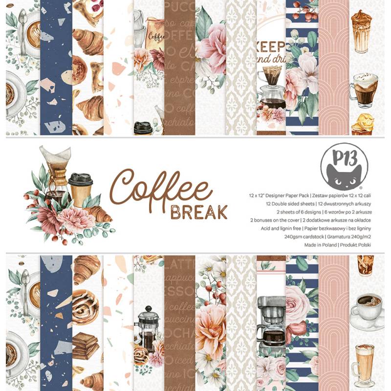 P13 - Coffee break - Paper Pad -  12 x 12"