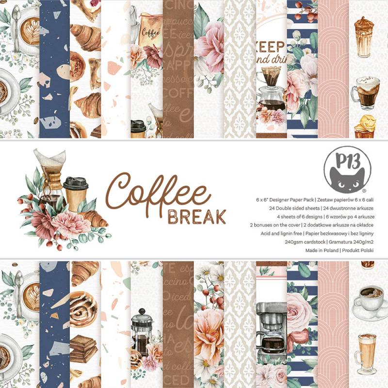 P13 - Coffee break - Paper Pad -  6 x 6"