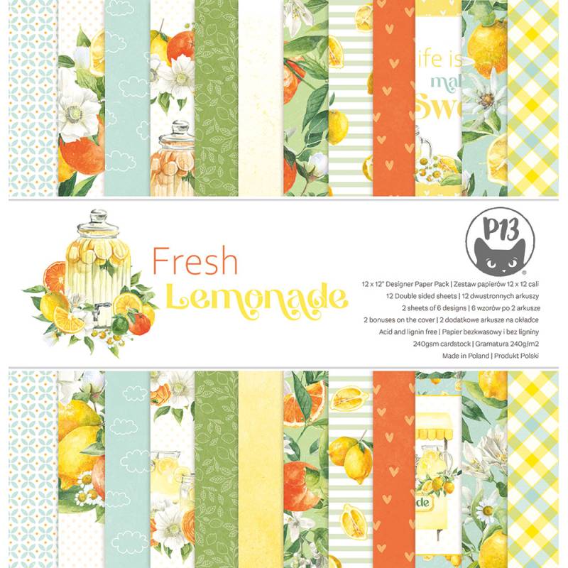P13 - Fresh lemonade - Paper Pad -  12 x 12"