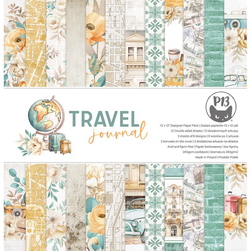 P13 - Travel Journal - Paper Pad -  12 x 12"