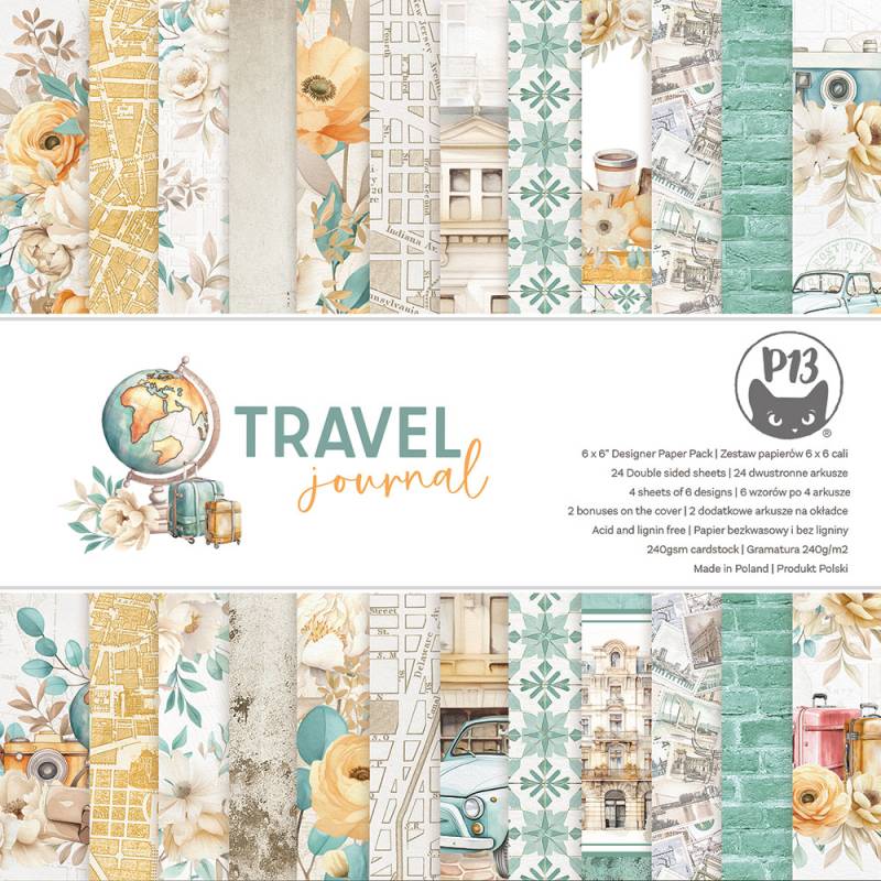P13 - Travel Journal - Paper Pad -  6 x 6"
