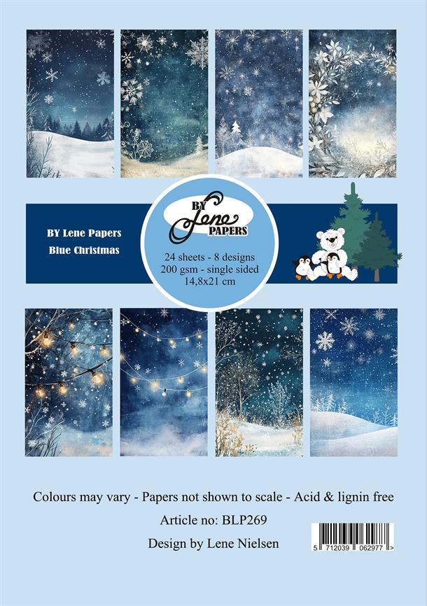 By Lene Papers - Blue Christmas  - Paper Pack A5