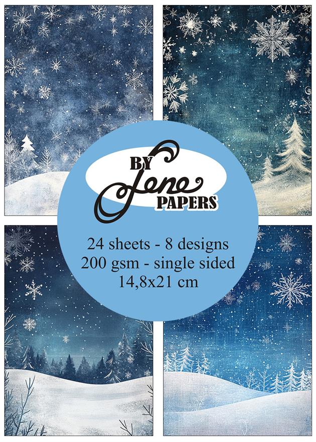 By Lene Papers - Blue Christmas  - Paper Pack A5
