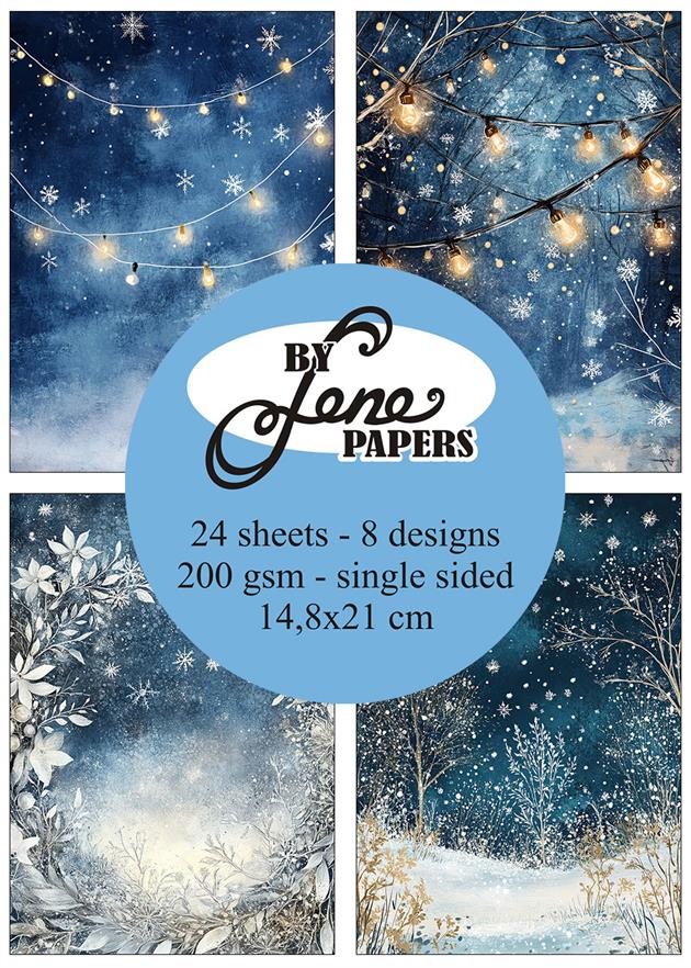 By Lene Papers - Blue Christmas  - Paper Pack A5