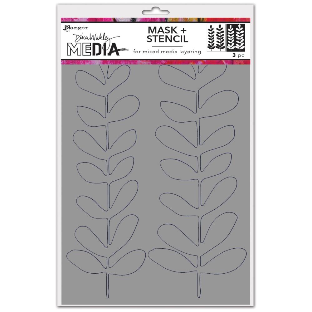 Dina Wakley Media - Stencil - Branches Redux