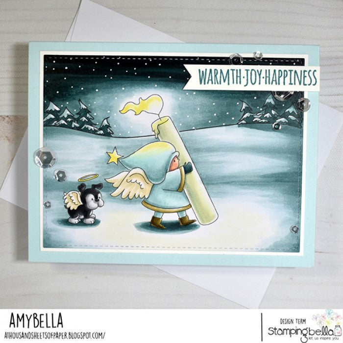 Stamping Bella - Cling Mounted Stamp - Bundle Girl & Puppy Candle Bearers