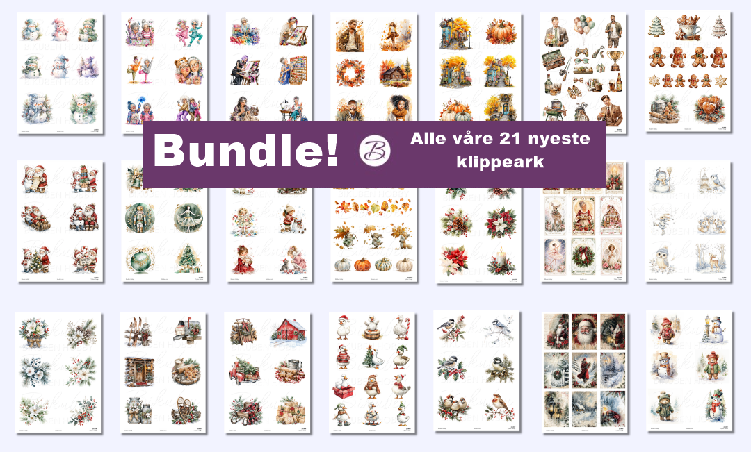 Bundle med ALLE 21 nye klippeark!