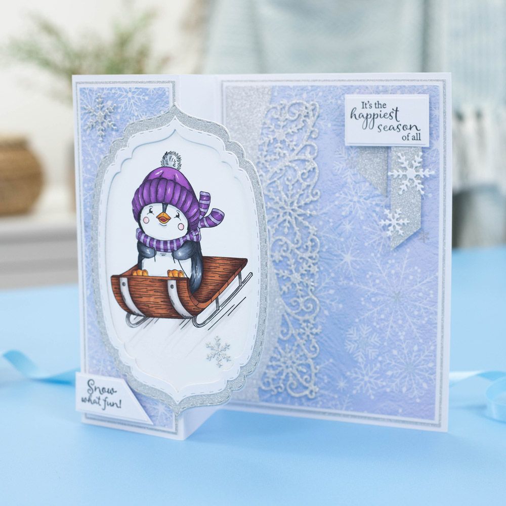 Crafters Companion - Clear stamp - Snow what fun!